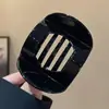 Presilha de bico de pato marrom de cachorro coreano, presilha elegante para coque torcido, presilha de cabelo volumizadora para a parte de trás da cabeça, acessório de cabelo de alta qualidade