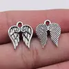 15X17Mm 1.3g Plata Antigua Accesorios DIY Material Colgante Animal Volador Par de Alas Colgante