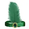 Faixa de cabelo com pena estilo Gatsby dos anos 1920, adorno de cabeça único, Baile de Máscaras, Halloween, Festa de Carnaval