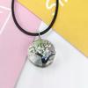 Joyería Pequeña Flor Seca Natural Collar Sencillo Hecho a Mano Espécimen Gema del Tiempo Encaje Flor Árbol Pequeño Fresco Puesto de Viaje