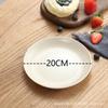 Plato de Verduras de Paja de Trigo de 20 cm Hogar Restaurante Restaurante Plástico Anticaída Aislamiento Nórdico Coreano-Japonés Plato Redondo