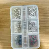Accesorios para Uñas Populares Transfronterizos en Caja con Forma de Cruz, Pedrería para Uñas Estilo Punk Retro, Decoraciones para Uñas Desgastables de Aleación Súper Brillantes