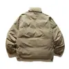 Ropa Vintage 25 Invierno Nuevo Retro Japonés Cuello Alto 90 Chaqueta de Plumón de Pato Blanco Cálida Holgada Abrigo Casual