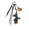 Nuevo Llavero de Cuerda Tejida a Mano de Oso de Cuero de Pan Sencillo Colgante de Decoración de Bolsa Lindo y Lindo de Nicho Oso de Peluche