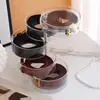 Organizador de Cintos e Cintos de Couro em Estoque, Vitrine Giratória de Múltiplas Camadas, Vitrine Transparente para Joias e Acessórios