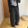 Pantalones de Lana Banana Bloque de Color para Mujer, Otoño 2026 de Cintura Alta Holgados Estilo Perezoso de Pierna Ancha, Pantalones Casuales Curvos, Venta al por Mayor a partir de una Pieza