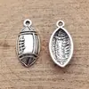 22X10MM 1.1g Pingente Bola de Rugby Prata Antiga Acessórios de Liga DIY
