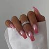 24 piezas de uñas postizas europeas y americanas para llevar, uñas postizas largas con degradado, extensión de uñas removibles al por mayor