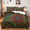 SHEIN ropa de cama de tres piezas decoración de flor de anacardo mandala de tres piezas decoración del hogar del dormitorio ropa de cama de tres piezas