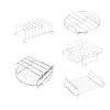 Grelha para churrasco de air fryer, rack vertical para espetinhos de aço inoxidável 304, rack desidratador, suporte para churrasco, rack para torrar pão