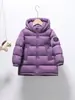 Chaqueta de Plumas de Invierno para Niños, Longitud Media, Engrosada, Cálida, Abrigo de 90% Plumón de Pato Blanco, Resistente al Frío, con Capucha, Otoño e Invierno