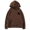 H4166 Moletom com capuz de veludo Silver Fox para outono e inverno 400g para mulheres, estilo preppy doce, estampa grande e preguiçosa