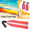 Bandera Roja para Kayak con Cinta Reflectante Bandera de Viaje para Coche Bandera de Seguridad para Submarino Bandera de Advertencia para Remolque de Buceo