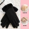 Luvas Quentes para Mulheres no Inverno, Forradas com Lã e Espessadas, Luvas Fofas de Estudante com Tela Sensível ao Toque para Outono e Inverno, Luvas de Ciclismo à Prova de Frio para Bicicleta Elétrica