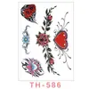 Atacado pronto Adesivos de tatuagem femininos à prova d'água cobertura de cicatriz adesivos de tatuagem sexy adesivos temporários coloridos adesivos de flor para barriga adesivos para cintura