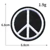 No. 23 Marca Chaozhou Ropa Bordado por Computadora Tela Bordada Pegatinas para Bordar Sin Costuras Estrella de Cinco Puntas Patrón de Logo Redondo Parches para Ropa Pegatinas