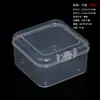 Caja de almacenamiento de plástico con compartimentos fijos, caja con hebilla integrada, caja de joyería, diamante brillante, DIY manual, caja abatible para organizar el escritorio