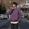 Chaqueta Casual para Hombre Tendencia Primavera Solapa 2025 Nueva Moda Marca Versátil Negro Morado