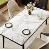 Jogo americano com padrão de mármore, toque de luxo leve e de alta qualidade, à prova d'água, à prova de óleo, lavável, resistente ao calor, jogo americano para mesa de centro, protetor de mesa