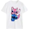 Tt824 Puntada Puntada Ropa de Verano para Niños Ropa Familiar Estampado de Dibujos Animados Transpirable Camisetas para Hombres y Mujeres Pedido Mínimo Una Pieza