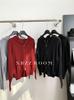 Otoño e Invierno 2024/Cárdigan de Punto con Capucha y Doble Cremallera Estilo Occidental para Mujer, Sudadera Simple Casual Combinable de Moda