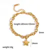Collar y Pulsera de Acero Inoxidable con Colgante de Estrella Estilo Ins Personalizado Diseño de Nicho Juego de Joyería de Estrella de Cinco Puntas Brillante