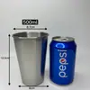 Taza de Acero Inoxidable 304 de una Sola Capa Taza de Agua Taza para Cerveza Taza para Bebidas Frías Taza para Jugo de Restaurante Taza Anticaídas Grabada con Metabo