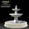 Fonte de água corrente estilo europeu, pátio externo jardim, lago de peixes, elemento aquático, decoração de paisagem, ornamento de casamento, poço dos desejos