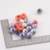 Estampado de Calabaza y Calavera de Halloween Agujero Recto Cuentas Sueltas DIY Cadena para Teléfono Móvil Hecha a Mano Joyería con Cuentas Pequeños Accesorios