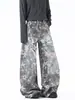 Ropa Masculina Acu 2026 Jeans con Estampado de Estrellas para Hombres y Mujeres Retro Americano High Street Modernos Pantalones Largos Casuales