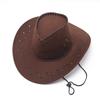 Sombrero de Paja para Hombres y Mujeres, Viajes al Aire Libre en Verano, Ala Ancha para Proteger del Sol, Protección Solar, Sombrero de Jazz Playa Vaquero Occidental, Comercio Exterior Transfronterizo