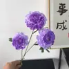 Nueva Flor Artificial Tres Cabezas Dragón Carpa Koi Peonía Decoración de Boda Flor de Seda Adornos de Decoración para el Hogar Flor de Peonía Koi