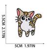 Xiao Tian gatito de dibujos animados parche de tela bordado decoración de bolsa parche bordado para computadora microestampilla gato gato estrella bordado