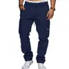 Calça de Trabalho Casual Esportiva Tapered Hip-Hop Masculina Tática de Estilo Europeu e Americano da Amazon, Solta, com Múltiplos Bolsos, Retrô