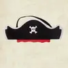 Accesorios de disfraces de Piratas del Caribe, sombrero de fieltro para fiesta de Halloween, máscara de calavera