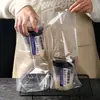 Bolsa de Empaque para Tienda de Té con Leche Alta Transparencia para Llevar Café Bebida Desechable Taza Individual Taza Doble Bolso de Plástico Escarchado