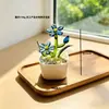 Adornos de Escritorio Hechos a Mano de Flor de Jacinto Suculento Esmaltado Decoración de Maceta de Planta Artificial de Vidrio Micro Paisaje Creativo