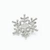 Broche de Copo de Nieve Navideño de Diamantes Joyería Accesorios para Ropa Transfronterizos Venta al por Mayor Aleación Incrustada con Pedrería Insignia de Corsage Completamente de Diamantes