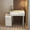 2025 Nuevo Tocador de Madera Maciza Pintado Tocador Pequeño para Apartamento Dormitorio Moderno Simple Estilo Crema Tocador y Armario Integrados