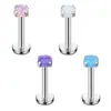 Aretes de Ópalo de Aleación de Titanio G23 Clavos para Labios Clavos para Uñas con Garras Pasadores Perforados Clavos para Hueso de la Oreja Joyería para Piercings Corporales