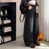 Calças Jeans Femininas de Barra Curva Estilo Novo Primavera e Outono para Crianças de Tamanho Médio e Grande Calças Longas Estilosas Moda Infantil Calças Grossas Aconchegantes de Inverno