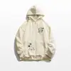 Moletom com Capuz Único para Mulheres, Novo Estilo Outono 2025, Cardigan Solto com Fleece, Jaqueta Fofa Estampada, Estilo Trendy Ins