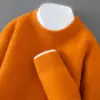 Fábrica de Origem Transfronteiriça Outono/Inverno Novo Suéter Masculino 100% Lã Pura Gola Meia-Alta Cor Sólida Versátil Solto Espessado