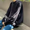 Suéter outono e inverno masculino folgado preguiçoso estilo coreano moderno personalizado espesso gola redonda casaco suéter japonês vestuário masculino