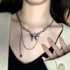 Nuevo collar de mariposa para mujer, diseño avanzado, estilo nicho, dulce, fresco, sexy, accesorios para chicas, collar ligero de lujo, cadena de clavícula
