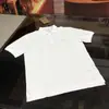 Tecido de Alta Qualidade Duplamente Mercerizado com Design Vazado, Bordado Circular B no Peito, Camisa Polo Masculina de Manga Curta