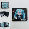 Cartera de Miku Hatsune Periférica Miku Hatsune Miku Anime Portatarjetas de Estudiante Bidimensional Billetera para Monedas Cartera para Hombres y Mujeres Cartera
