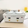 Cera Depilatoria de Cera de Abeja Máquina Fundidora de Cera Doble Horno Estándar Europeo Gran Capacidad Olla para Derretir Jabón de Aceite Esencial Hecha a Mano Temperatura Constante Impermeable Horno Fundidor de Doble Cabezal