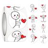 Em estoque atacado adesivos bonitos Stickman Stickman lançamento amor presente mão conta material em adesivos decorativos