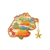 Imanes de Nevera Metálicos de la Ciudad Prohibida de Pekín, Palacio de Verano, Templo del Cielo, Imanes Culturales y Creativos de Souvenir, Regalos de Viaje de Museo, Hechos a Medida